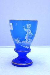 C190010 Blue Glass Goblet