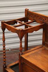 C1920and39s Oak Hall Seat Stick Stand  