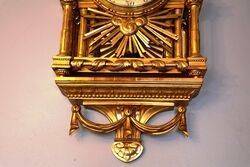 C20th Giltwood Cartel Clock 8 day movement  