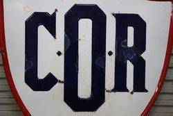 COR Commonwealth Oil Refineries  BP Enamel Advertising Sign 