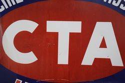 CTA Commercial Travellers Association Hotel  Double Sided Enamel Advertising Sign 