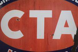 CTA Commercial Travellers Association Hotel  Double Sided Enamel Advertising Sign 