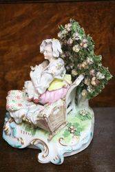 C 19th French Samson Porcelain Group in The Chelsea Style 