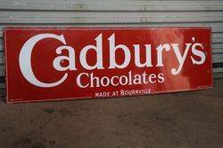 Cadbury Chocolates Bournville Enamel Advertising Sign 