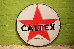 Caltex Enamel Advertising Sign 