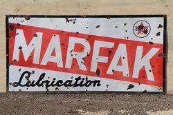 Caltex Marfak Lubrication Enamel Advertising Sign 