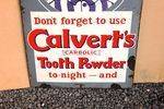 Calverts Tooth Powder Pictorial Enamel Sign