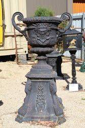 Capri Cast Iron Urn And Base 