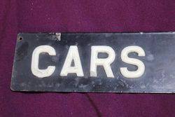 Cars For Hire Enamel Advertising Sign