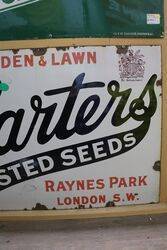 Carters Tested Seeds Enamel Advertising Sign  