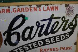 Carters Tested Seeds Enamel Advertising Sign  