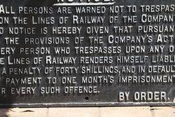 Cast Iron Great Western Railway Warning Sign 