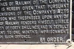 Cast Iron Great Western Railway Warning Sign 