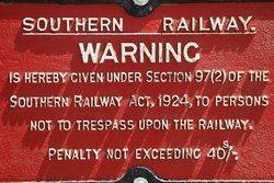 Cast Iron Great Western Railway Warning Sign  