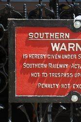 Cast Iron Great Western Railway Warning Sign  