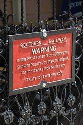 Cast Iron Great Western Railway Warning Sign  