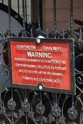 Cast Iron Great Western Railway Warning Sign  