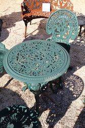 Cast Iron Green 5 Piece Garden Setting