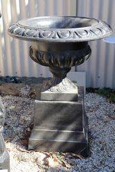 Cast Iron Sonte Prima Urn and Base