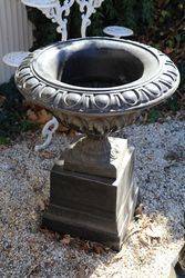Cast Iron Sonte Prima Urn and Base