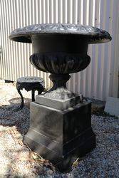 Cast Iron Sonte Prima Urn and Base