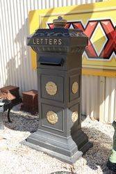 Cast Iron Top  of the Range Post    Letter Box 