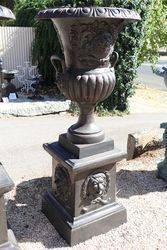 Cast Iron Toulon Urn And Base 