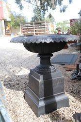 Cast Iron Toulouse Urn and Base