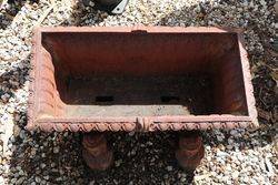 Cast Iron Trough Planter on 4 Figure Bases