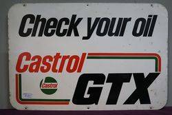 Castrol GTX Check Your Oil Aluminium Advertising Sign  