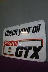 Castrol GTX Check Your Oil Aluminium Advertising Sign  