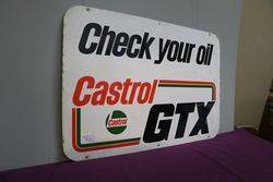 Castrol GTX Check Your Oil Aluminium Advertising Sign  