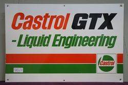 Castrol GTX Liquid Engineering Aluminium Advertising Sign 