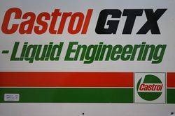 Castrol GTX Liquid Engineering Aluminium Advertising Sign 