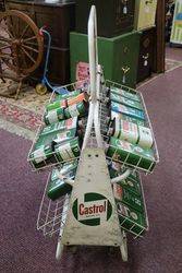 Castrol Oil Rack with Enamel Sign