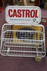 Castrol Oil Rack with Enamel Sign