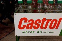 Castrol Tin Fronted Sign 12 Oil Bottle Rack