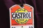 Castrol Wakefield Bowtie Enamel Advertising Thermometer 