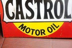 Castrol Wakefield Bowtie Enamel Post Mount Sign