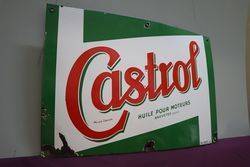 Castrol Z Motor Oil Enamel Advertising Sign 