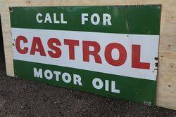 Castrol andquotCall for Castrol Motor Oil andquot Enamel Advertising Sign 