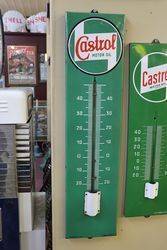 Castrol andquotZandquot Enamel Advertising Thermometer Sign