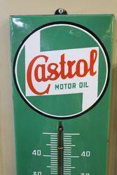 Castrol andquotZandquot Enamel Advertising Thermometer Sign