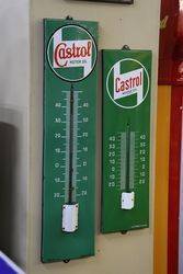 Castrol andquotZandquot Enamel Advertising Thermometer Sign