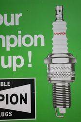 Champion Spark Plugs Advertising Tin Sign 