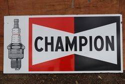 Champion Spark Plugs Enamel Advertising Sign 