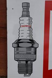 Champion Spark Plugs Enamel Advertising Sign 