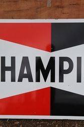 Champion Spark Plugs Enamel Advertising Sign 