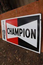 Champion Spark Plugs Enamel Advertising Sign 