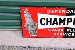 Champion Spark Plugs Tin Advertising Sign